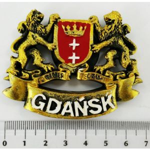 Magnes UW-H158 Herb złoty Gdańsk