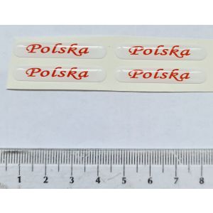 Naklejka-biała duża-POLSKA (100 szt.)